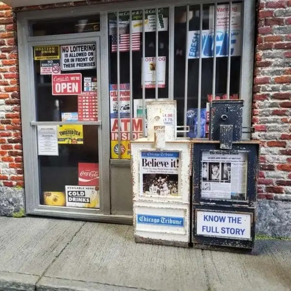 Miniaturowa telefoniczka w skali 1:12, w stylu vintage, meble do domku dla lalek, miniaturowa skrzynka pocztowa, ozdoba, dekoracja budki telefonicznej.