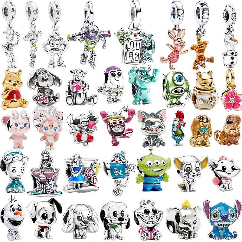 2026New Toy Story Disney cartoon Charm Beads Pendant Fit Original Snake Bracelet Necklace Beads For Diy Jewelry Women Gift