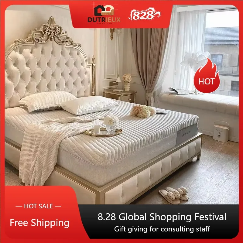 Italian Princess Double Bed Bedrooms Comforter Storage Living Room Bed Frames King Size Headboards Camas De Dormitorio Furniture