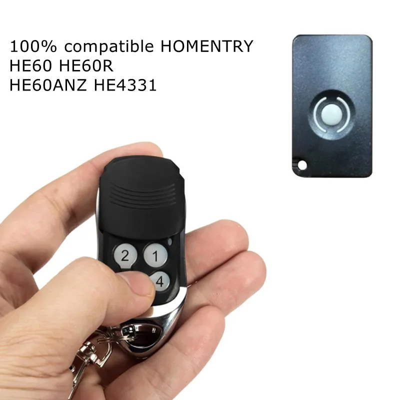 

HOMENTRY Garage Door Remote Control HE4331 HE60 HE60R 433.92MHz Rolling Code Gate Opener