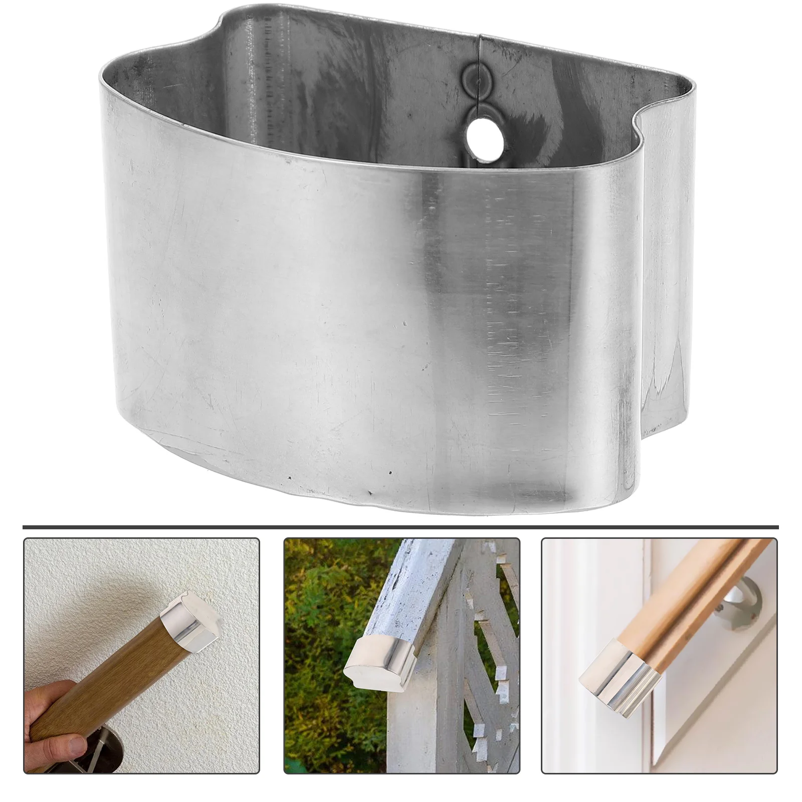 Handrail with End Cap Handrails Cover Cable Railing Plate Plugs Caps for Tube Staircase Hardware