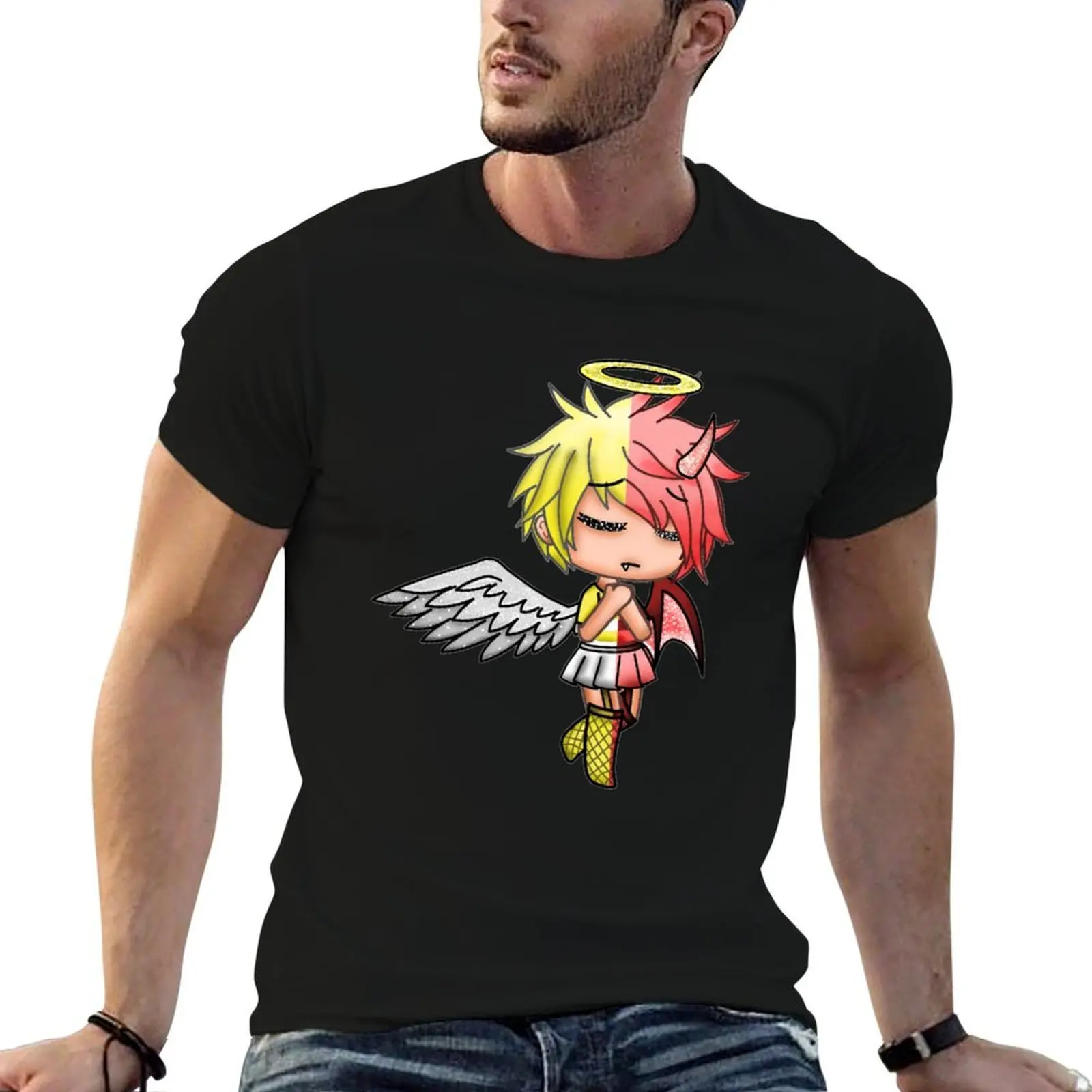 

man 100 personalised Half shirt designer man Gacha for t shirt Half Angle T-Shirt shirt t percent cotton t Life Demon,
