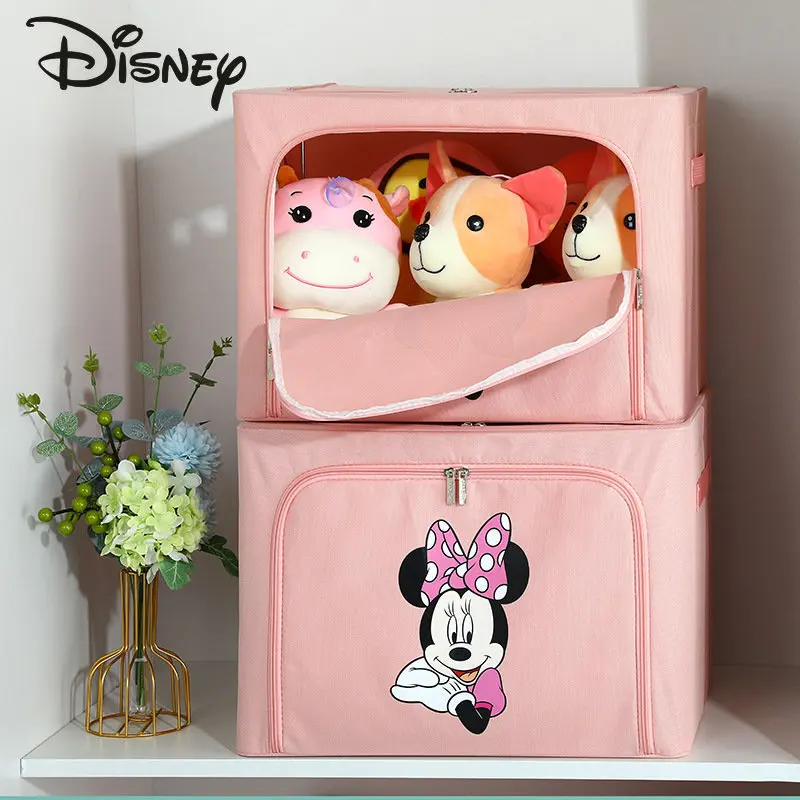 Disney Minnie\'s New Home Storage Box Fashionable and High Quality Moving Luggage Storage Bag Cartoon Large Capacity Storage Box