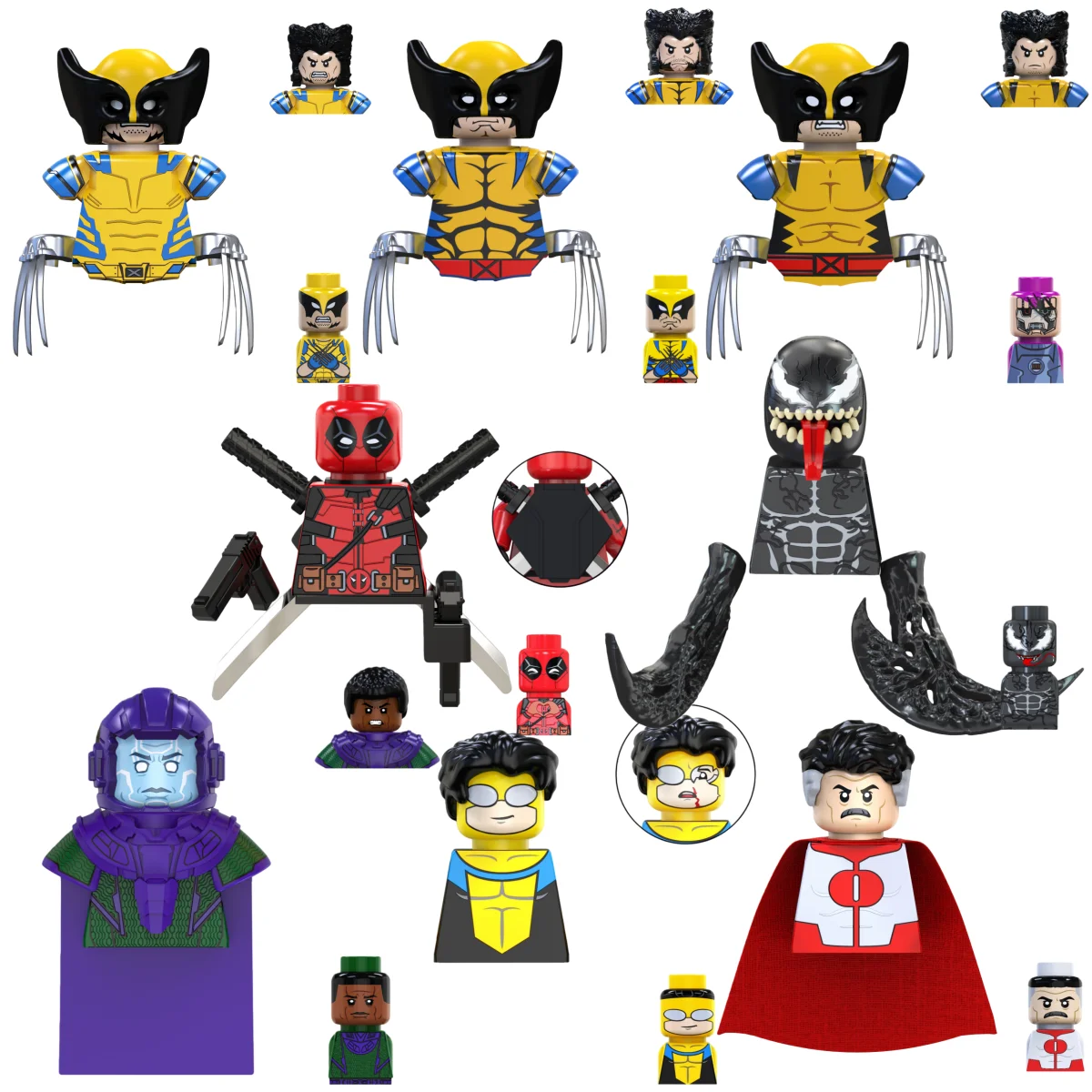 TV6205 Marvel bloques de construcción Mini figuras en miniatura gran duende Spiderman Iron Man Venom Capitán Hawk Deadpool armadura ciudad regalos Juguetes