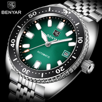 New BENYAR Luxury Men's Automatic Mechanical Watch Night Light 42MM Men's Watch Stainless Steel Automatic Mechanical Watch