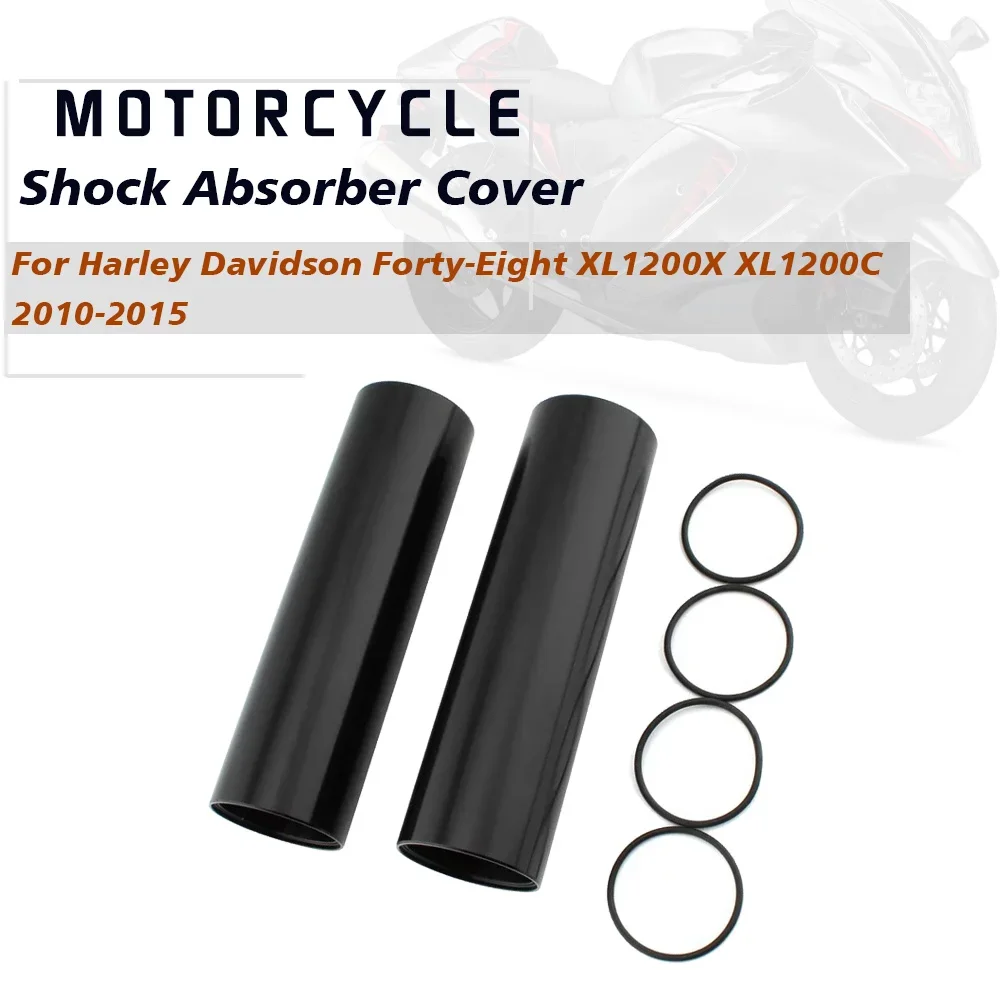 16.5MM Motorcycle Front Fork Protector Cover Boot Gaiters For Harley-Davidson XL 1200C Custom 1200X Forty-Eight 2011-2015