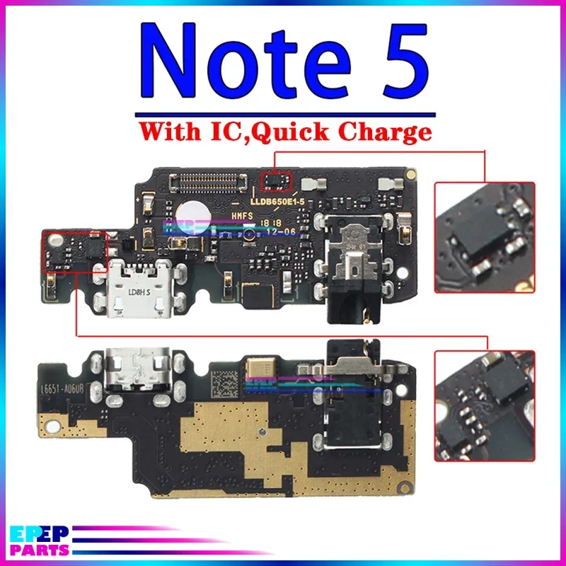 Usb Dock Charger Connector Flex for Xiaomi Redmi Note 5 Plus 5A  6 6A Pro Charging Board Flex Ports Module