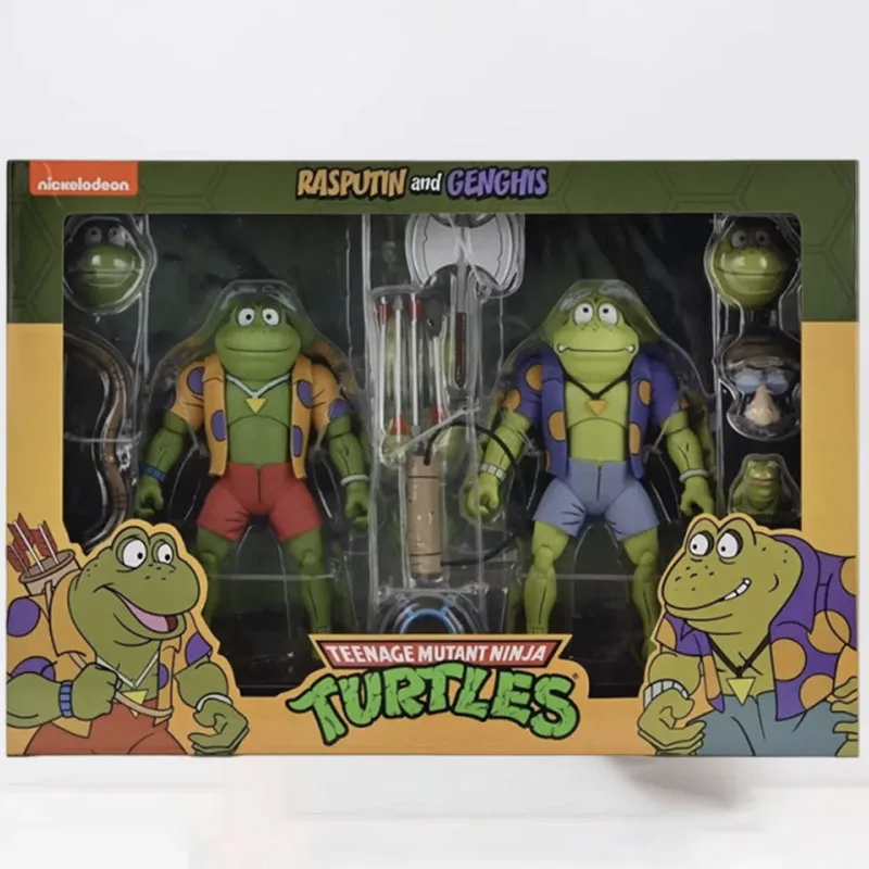 NECA TMNT شخصية المراهقين متحولة النينجا السلاحف تمثال مانغا راسبوتين وجنجيس ألعاب شخصيات الحركة 7 بوصة نموذج دمية أصلية #1
