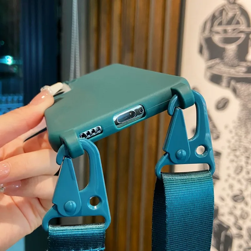 Schutzhülle mit Trageriemen für Samsung Galaxy A54 A36 A17 A55 A16 S24 Ultra S26 S23 FE S25 Plus, Schulter-Crossbody-Lanyard-Halsband, Silikonhülle – Detail 9