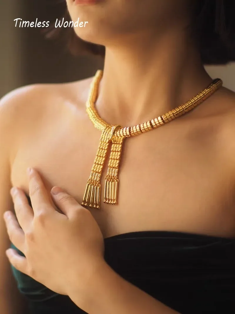 الخالدة عجب النحاس الرجعية جيو عقدة تمهيد قلادة للنساء مصمم مجوهرات القوطي المدرج العصرية آرت ديكو خمر الحلو 4526