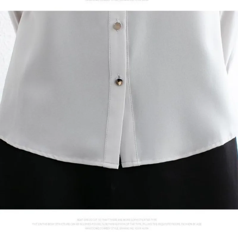 Summer Women\'s 2024 New Patchwork Shirt Collar Button Solid Color Elegant Slim Fit Versatile Casual Long Sleeved Blouses Shirts