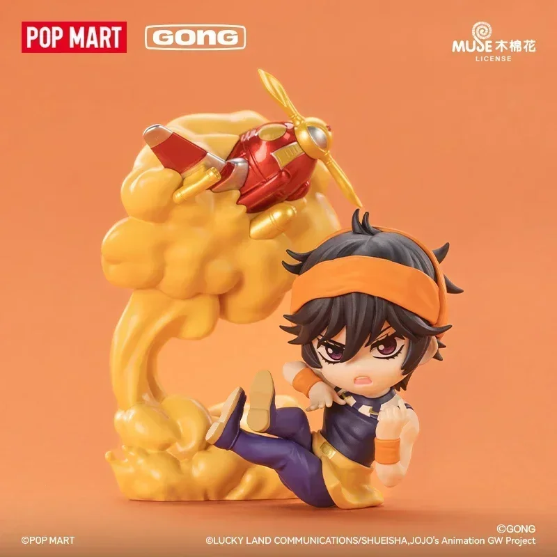 POP MART GONG JOJO's Bizarre Adventure ซีรีส์ Golden Wind ของเล่นกล่องสุ่มสุดฮิต ฟิกเกอร์แอคชั่นลึกลับ ของขวัญเซอร์ไพรส์