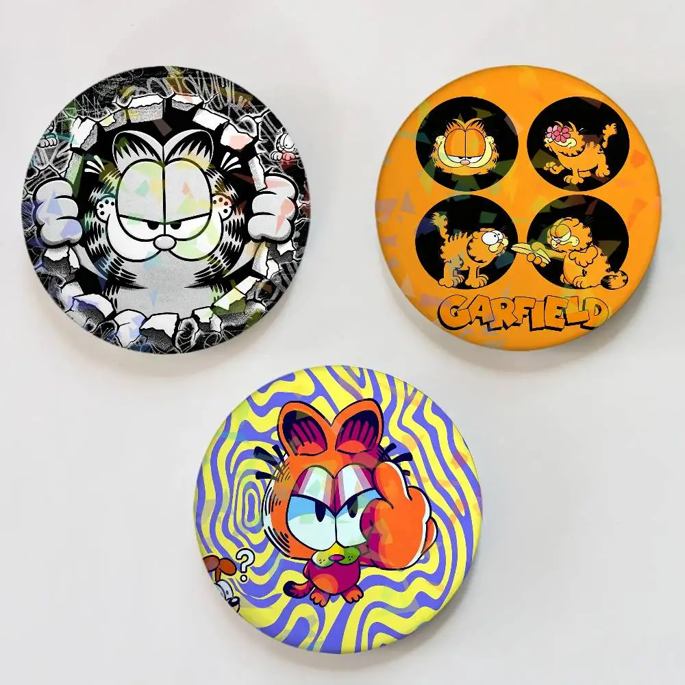 Cartoon G-gaRfIeLd Fashion Round Badge Lapel Pins for Backpacks Briefcase Laser Brooch Clothes Gifts