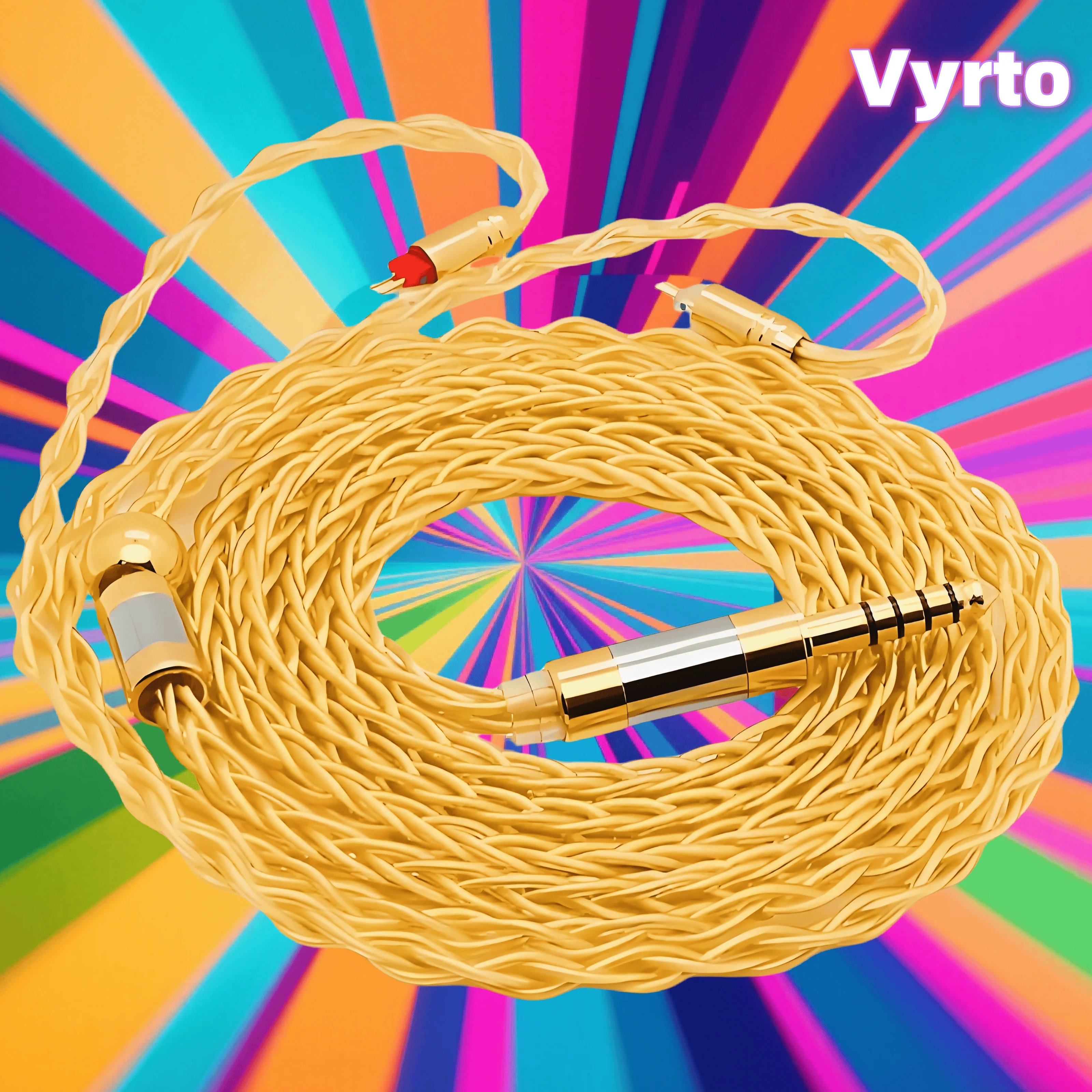 

Vyrto-58 IEM Cable thick eight strand single crystal copper gold-plated /QDC/TFZ/0.78/MMCX headphone upgrade cable