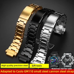 Precision steel strap for Casio GM-110 small gun watchband G-Shock watch accessories GM110 metal strap quick release watch chain