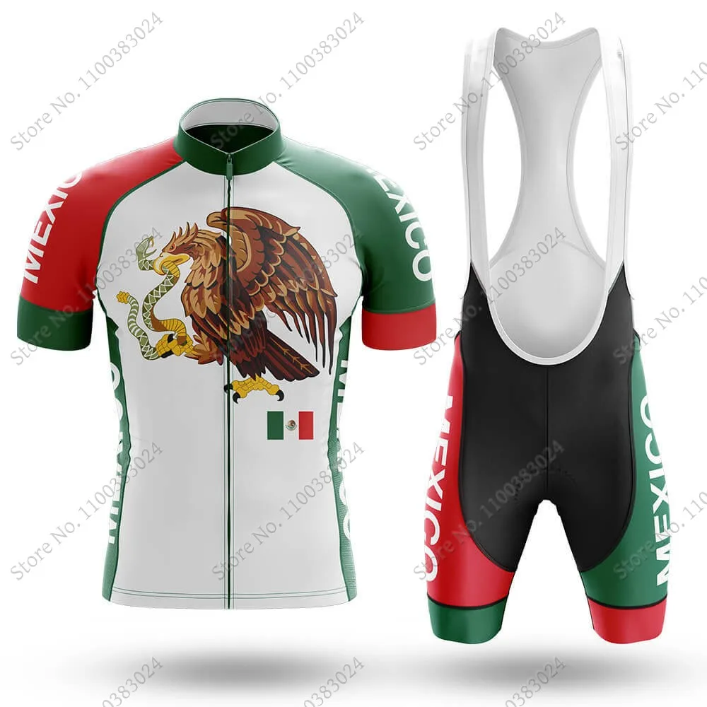 Maillot Mexico Champion 2023 Cycling Jersey Set Men Cycling Clothing Road Bike Shirts Suit Bicycle bib Shorts MTB Cyclisme