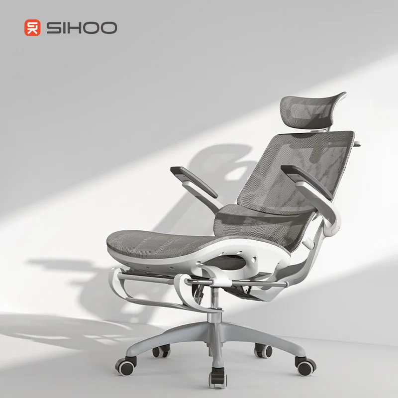 

July005 SIHOO M59AS-301 Dual-joint Headrest Ergonomic Task Chair Computer Gaming Chair Lumbar Support Office Seat