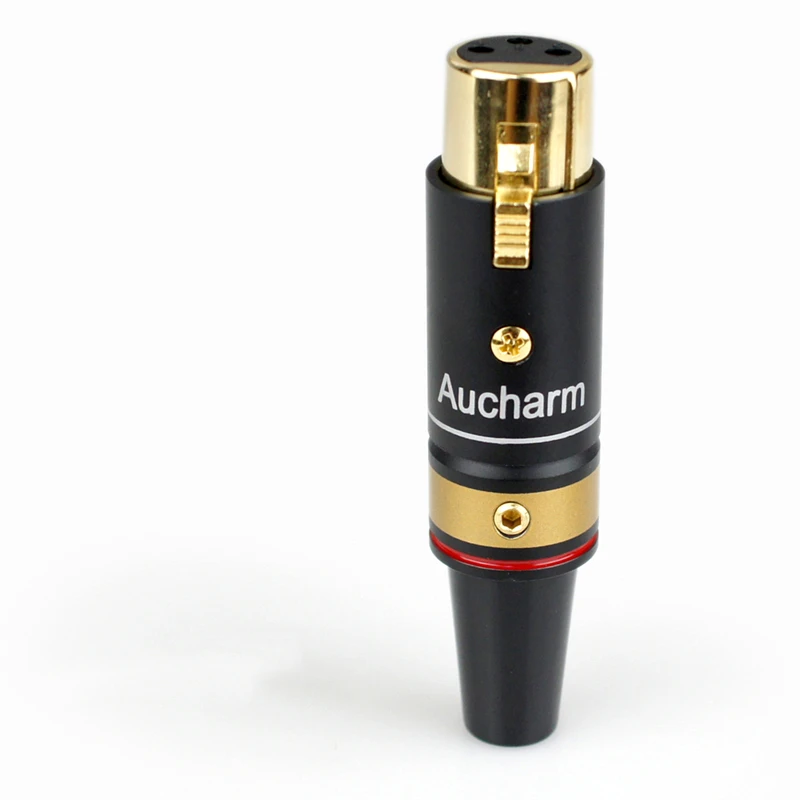 Hifi Fever Aluminum Full 3 Pin XLR Microphone Audio AV Cable Plug mic Connectors Cannon Cable Terminals Sound plug