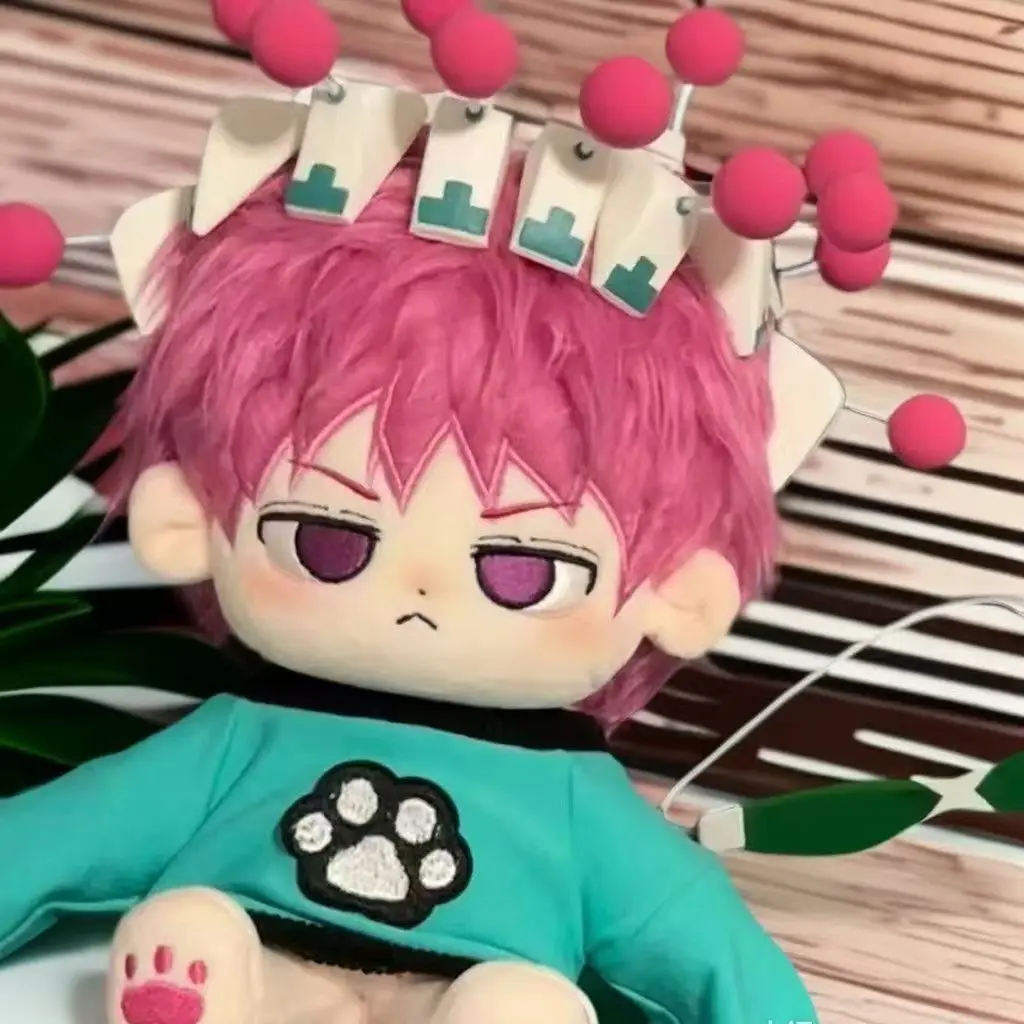 20cm Anime The Disastrous Life Of Saiki Kusuo Cosplay Dress Up Cotton Doll Stuffed Gift For Kids Adults Nude Doll Plushie Toy