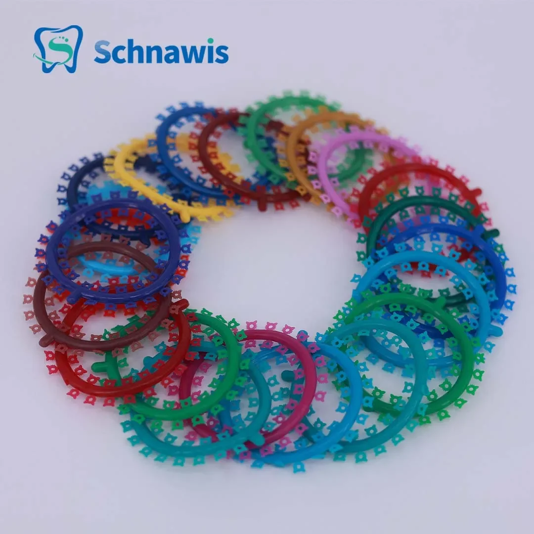 Dental Orthodontic Elastic Ligature Ties Cat Flower Mouse Elastic Bands Cartoon O-Ring Bands  Brackets Braces Archwires Colorful