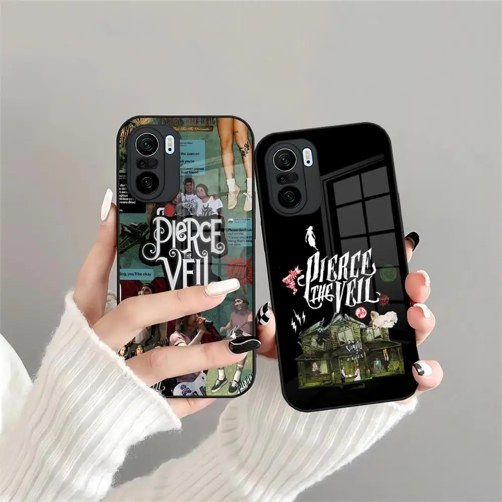 Funda de teléfono P-Pierce The Veil Band para Xiaomi POCO X7 X6 M7 M6 M5 M4 F7 F6 F4 F5 X5 X4 Pro GT, cubierta de vidrio templado