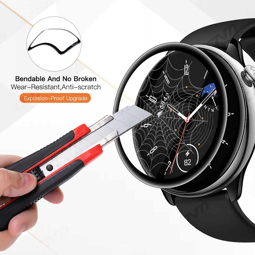 20D Screen Protector for Amazfit GTR Mini Flexible Soft Protective Film for Amazfit GTR Mini Full Coverage Film (Not Glass)