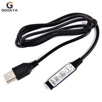 0,5 m 1 m RGB-Controller 5 V USB-Anschlusskabel 4-poliger Leitungsdimmer 3 Tasten für 5 V 5050 2835 RGB-LED-Streifenband TV-Hintergrundbeleuchtung