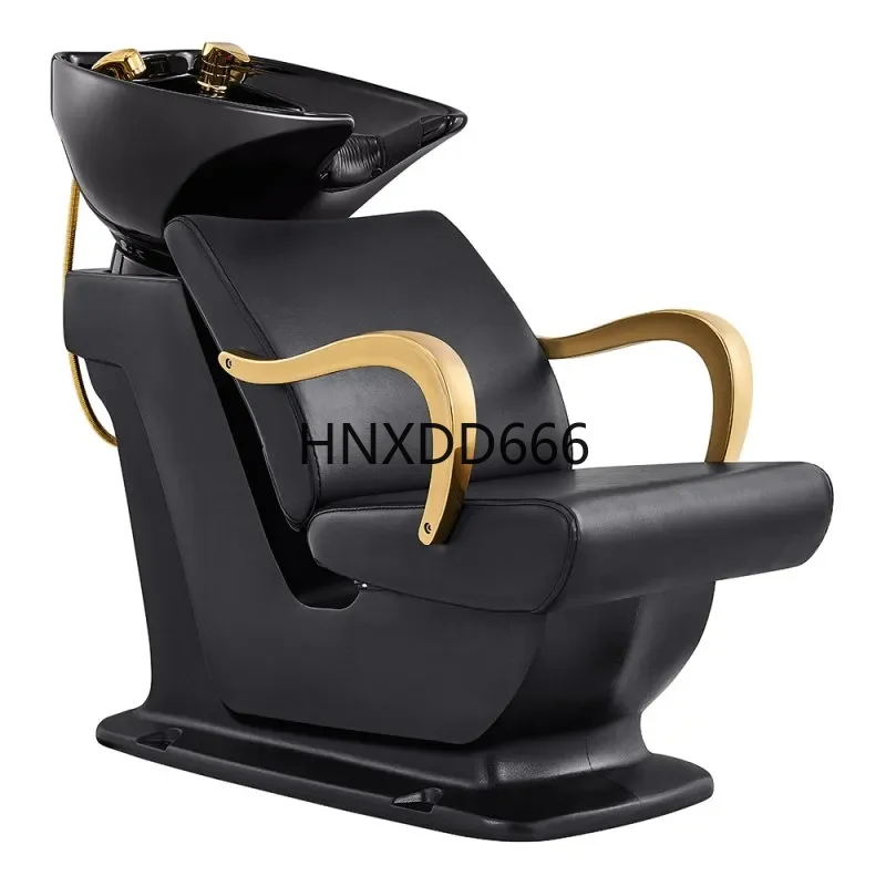 

Luxury Black Electric Hair Washing Chair Shampoo Bed Backwash Salon Massage Shampoo Station Sink and Chair