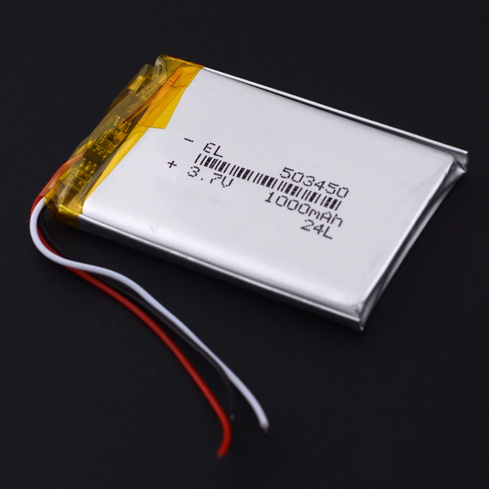 3선 1000mAh 3.7V 폴리머 리튬 배터리 리튬 이온 배터리 503450 523450 303450 403450 603450 703450 803450 903450 103450 123450