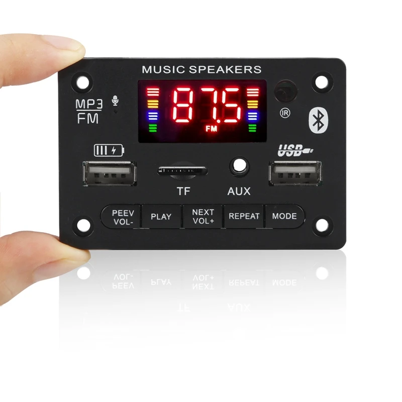 Y43A-12V-24V 80W Home Digital Amplifiers Audio Bass Audio Amplifier Bluetooth Decoder Board Hifi FM USB Auto Music Speakers