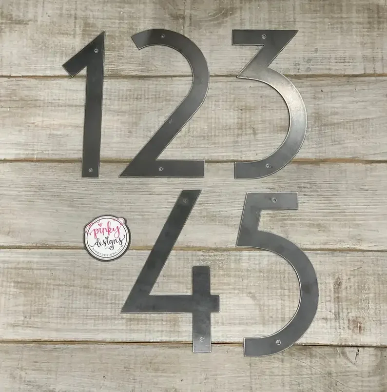 Mid Century Metal House Numbers & Letters. Individual Modern Address Solution. Mid Century Style Outdoor Home Decor Marker.