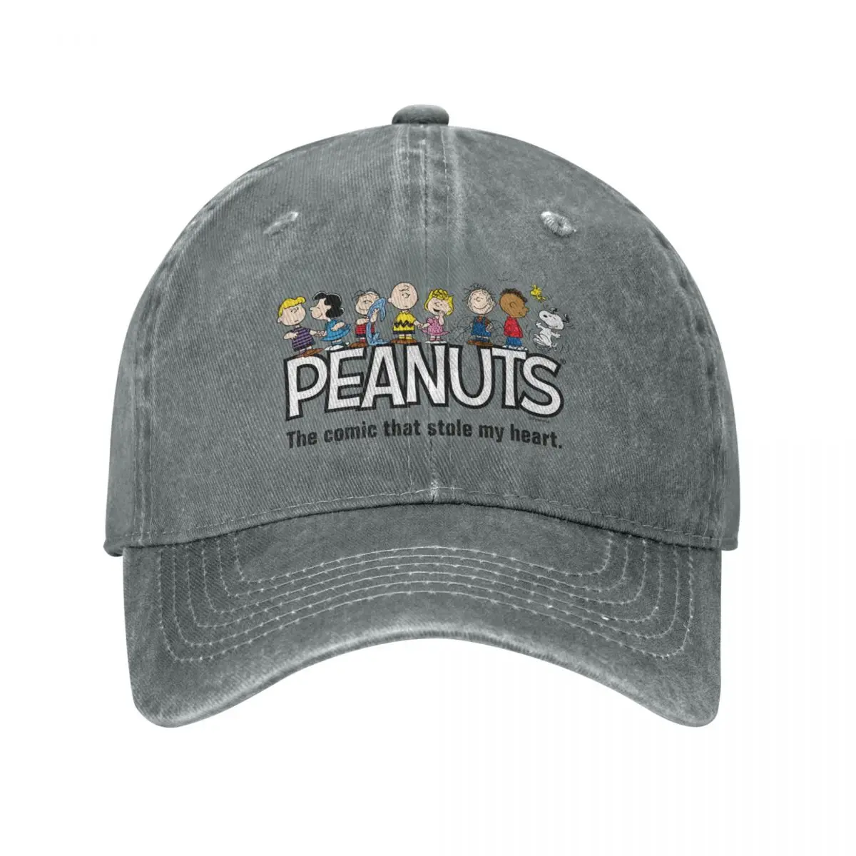 Peanuts Comie Gang Group Trucker Hat Stuff Retro Distressed Washed Snoopy Charlie Brown Woodstock Headwear For Unisex Adjustable