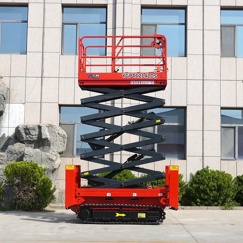 New Arrival Hydraulic Lifting Platform Tracked Scissor Lift Platform Electric 6M 8M 10M Lifting Platform Scaffold for sale