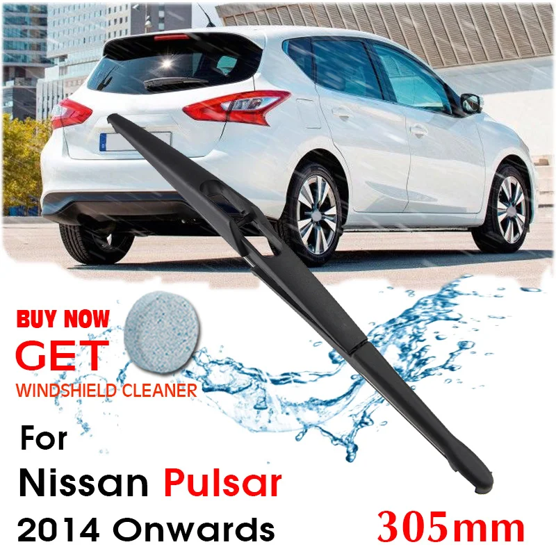 Car Wiper Blade Rear Back Window Windscreen Windshield Wipers For Nissan Pulsar Hatchback 305 mm 2014 Onwards Auto Accessories