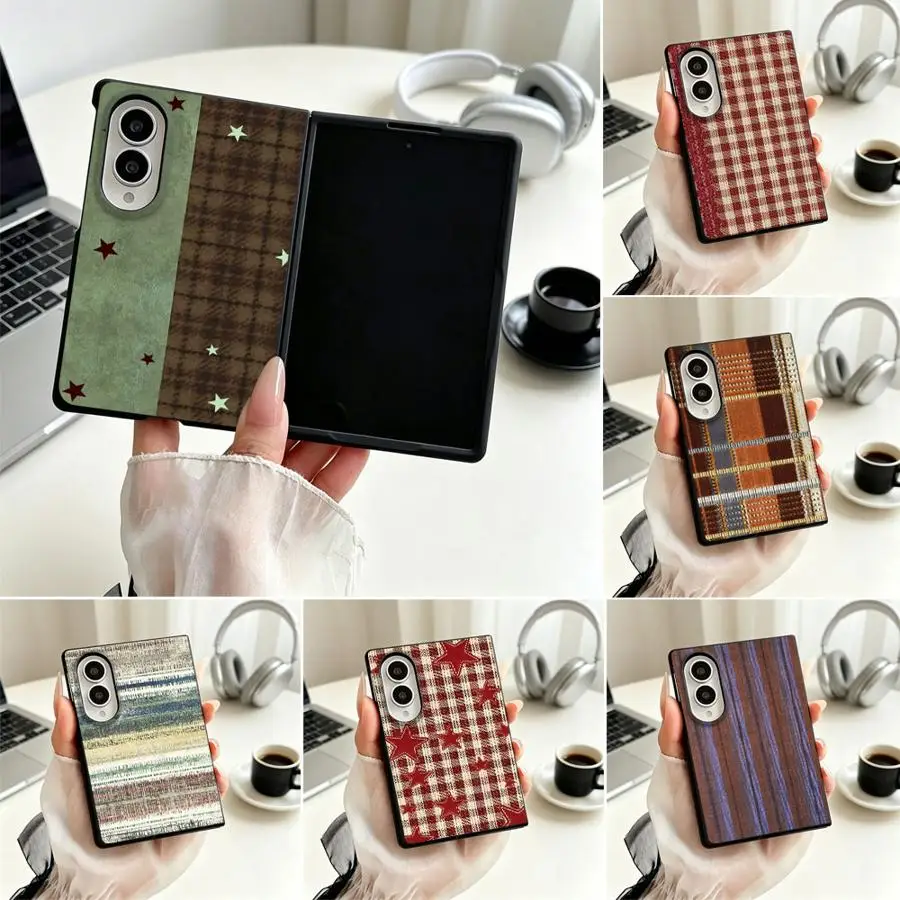 Gingham Lace Weave Print Case for Samsung Galaxy 8 Z Fold8 Wide Z Fold 8 ZFold8 Ultra Phone Shell