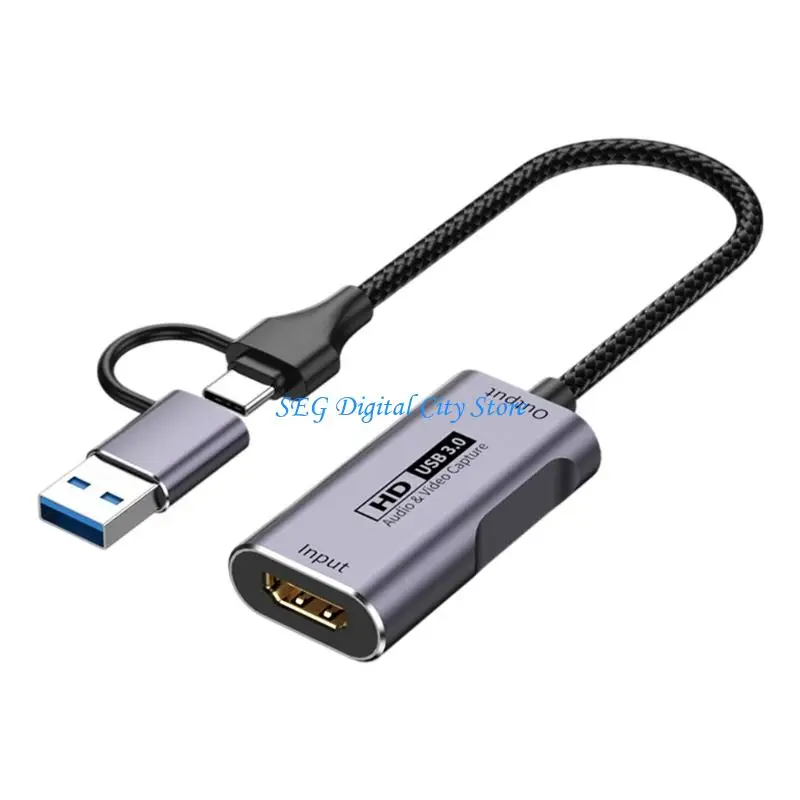 U75B HDTV Captures Device 4K60Hz Resolution USB3.0 Compatibility Low Latency Live Broad