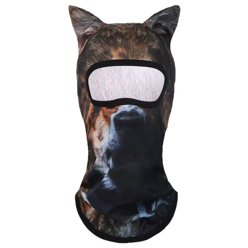 Lenço de ciclismo ao ar livre, máscara de imagem animal, arnês esportivo 3D, à prova de vento, à prova de areia, à prova de poeira, lenço respirável