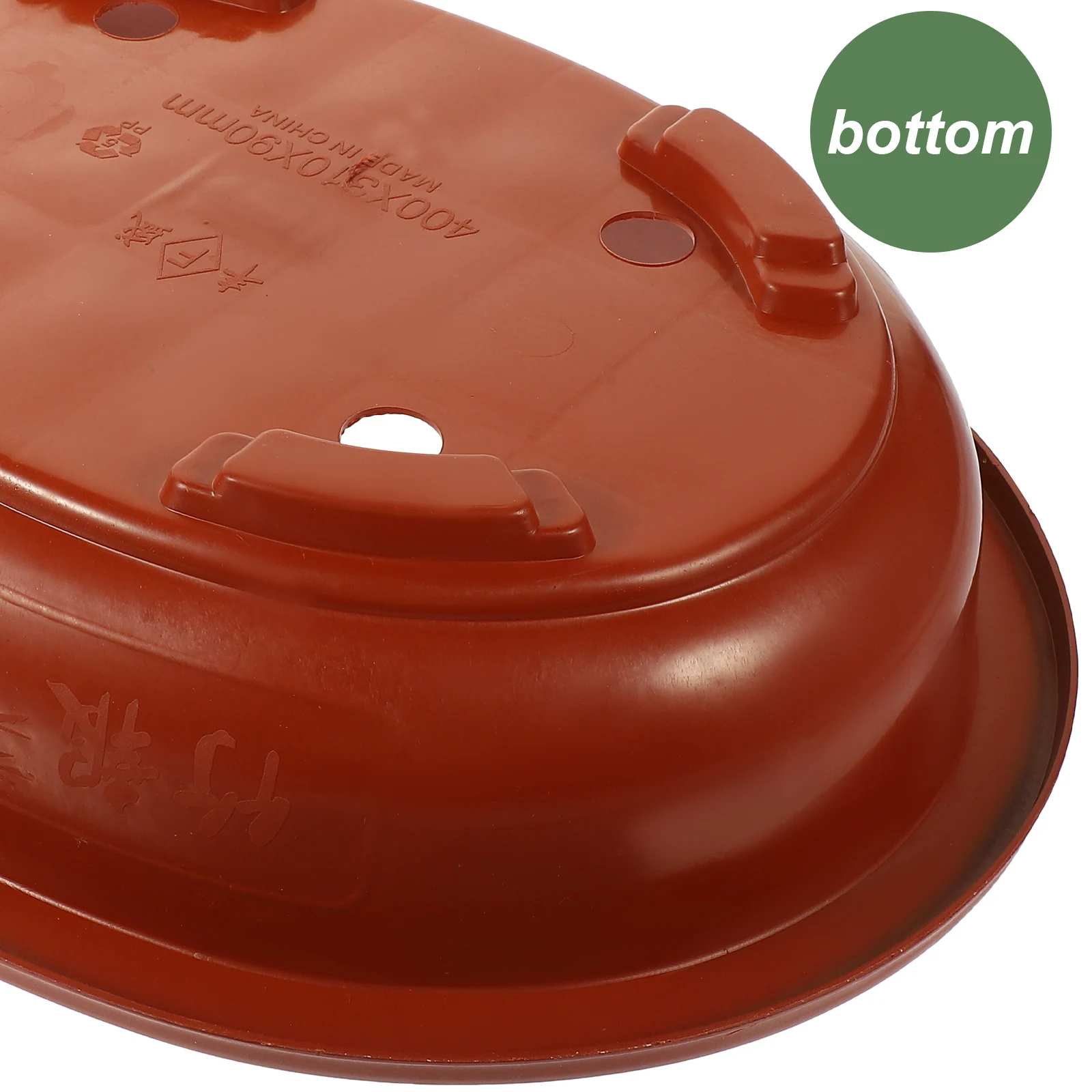 

Oval Plastic Flower Pot Bonsai Planter Drainage Breathable Durable Garden Decor Household Container Indoor Outdoor Practical