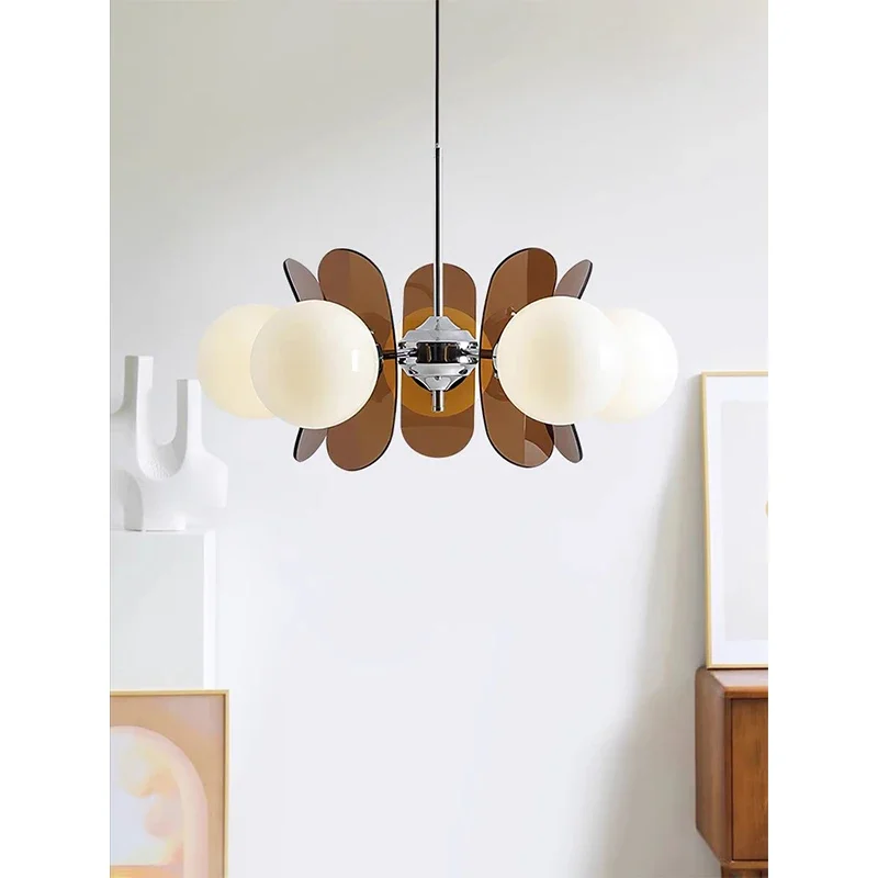 Nordic Bauhaus Retro Chandelier Modern Designer Medieval Magic Bean Restaurant Pendant Light Wabi Sabi Style Eye Protection Lamp