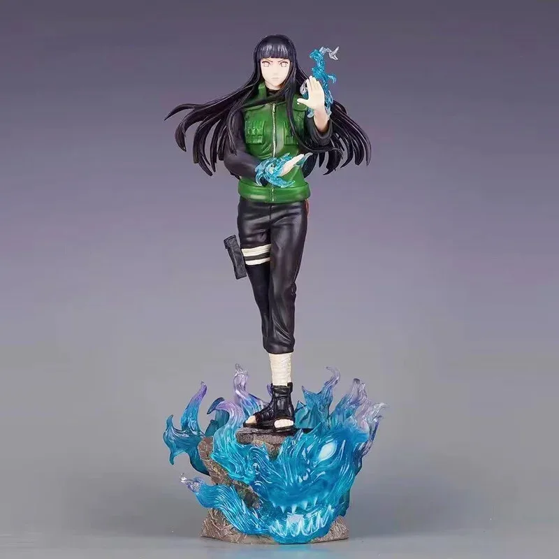 Figurine d'anime Naruto Hyuga Hinata de 34 cm, statue en PVC, décoration de bureau, modèle de collection, poupée d'action, jouet