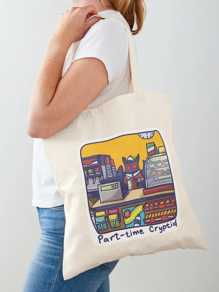 

Part-TIme Cryptid Mothman Konbini Tote Bag shopping bag reusable shopping bag Big women Canvas stote