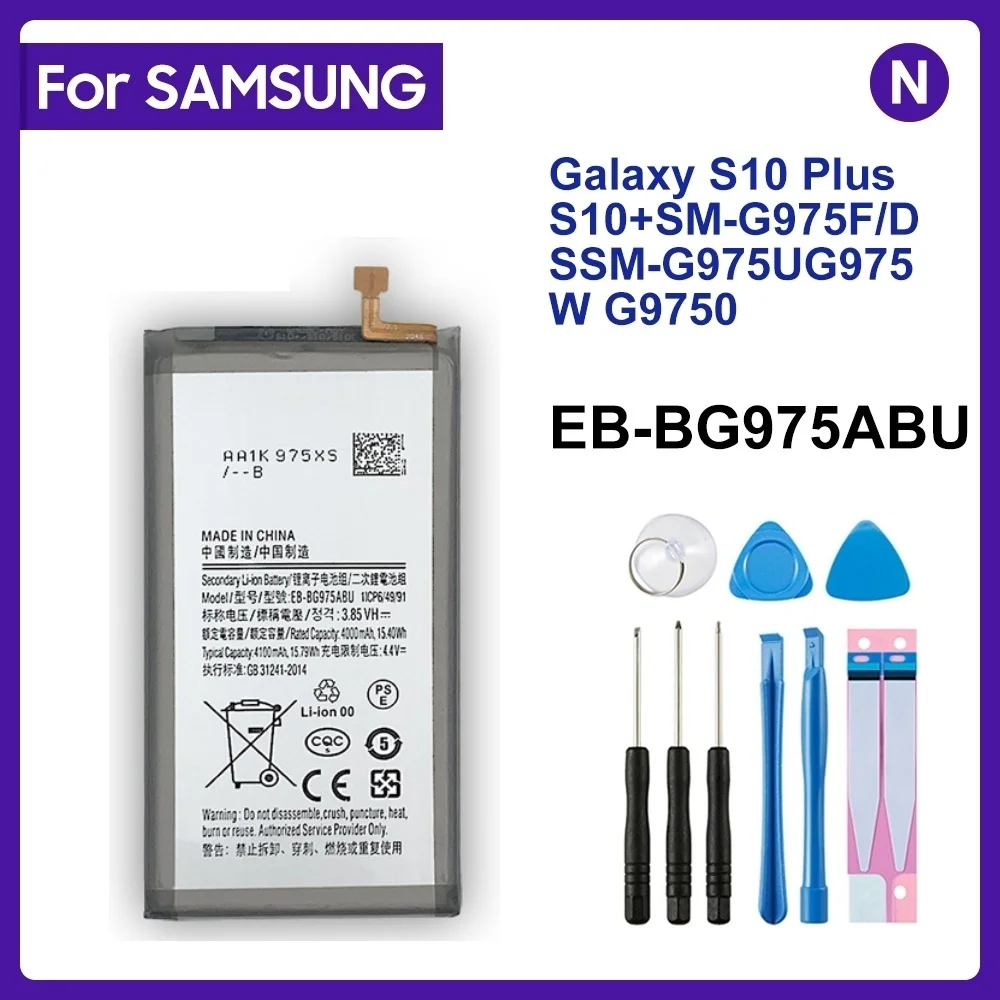 Battery EB-BG975ABU For Samsung Galaxy S10 Plus S10+ SM-G975F/DS SM-G975U G975W G9750 4000/4100mAh