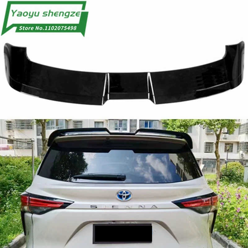 For Toyota NEW Sienna Spoiler 2020-2022 ABS Plastic Material Primer Color Rear Boot Trunk Wing Rear Roof Spoiler Car Accessories