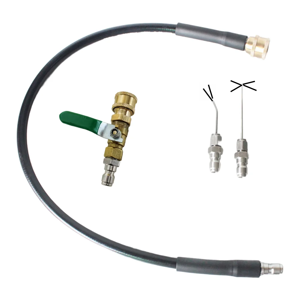 60cm Appliance For Cleaning Hose Kit with 1/4 Male Female Connectors 2 Spray Needles 1 Union Valve for Washer Heater
