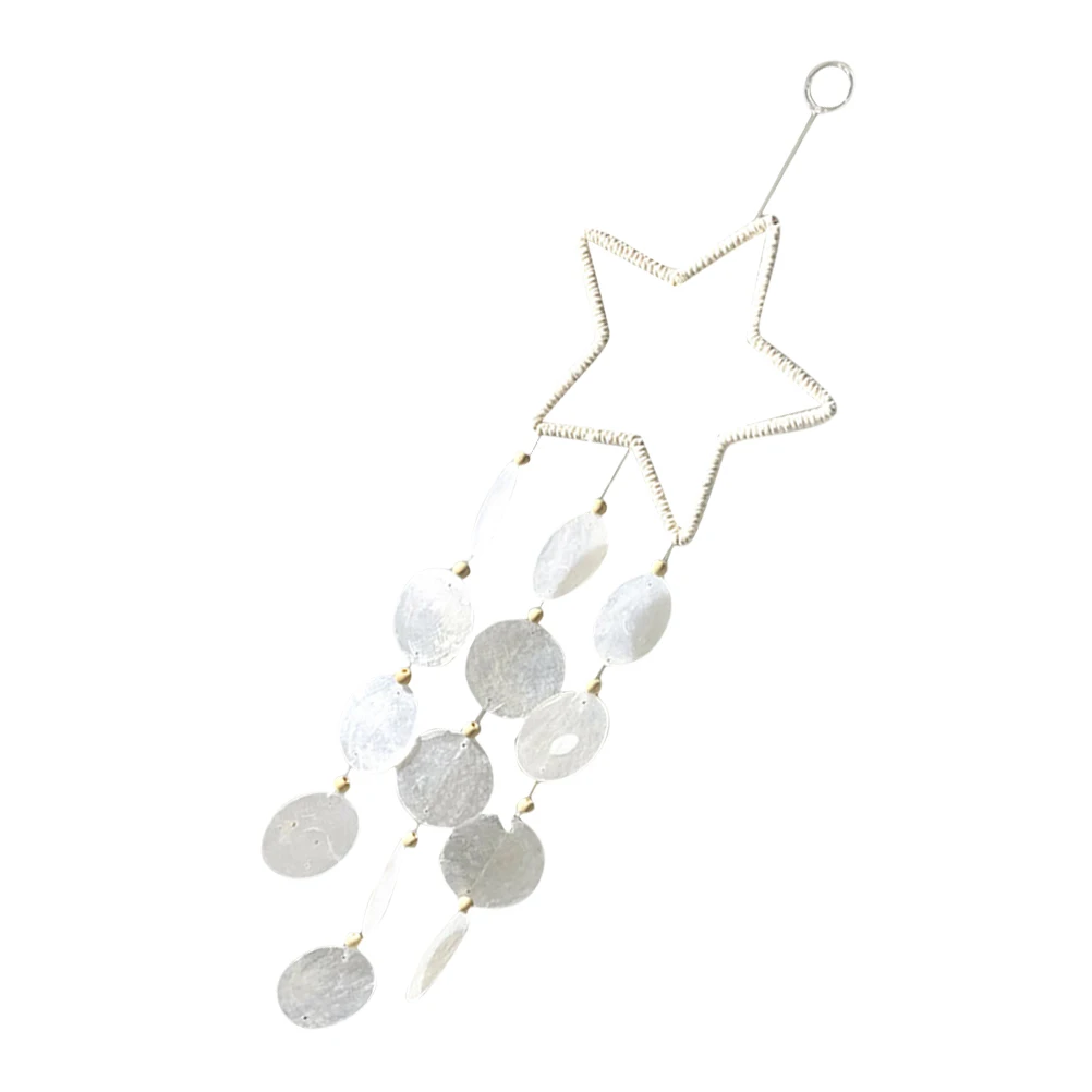 

Mirror Shell Chime Shaped Durable Garden Patio Backyard Office Decor Home Wind Chime Relaxing Sound Gift