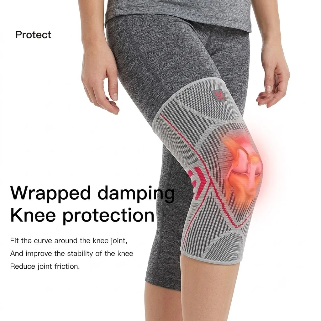 1 Piece Breathable, Non-Slip Compression Knee Pad – Running and Basketball Knee Support, Unisex Fitness Sports Knee Guard
