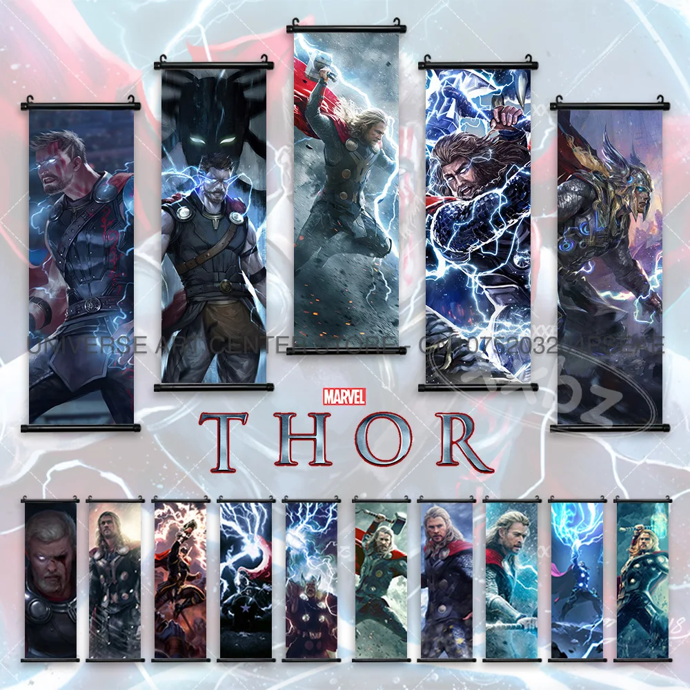 Thor Posters Odinson Hanging Painting The Avengers Home Decoration Marvel Scrolls Picture Latest Gift Berserkers Wall Artwork