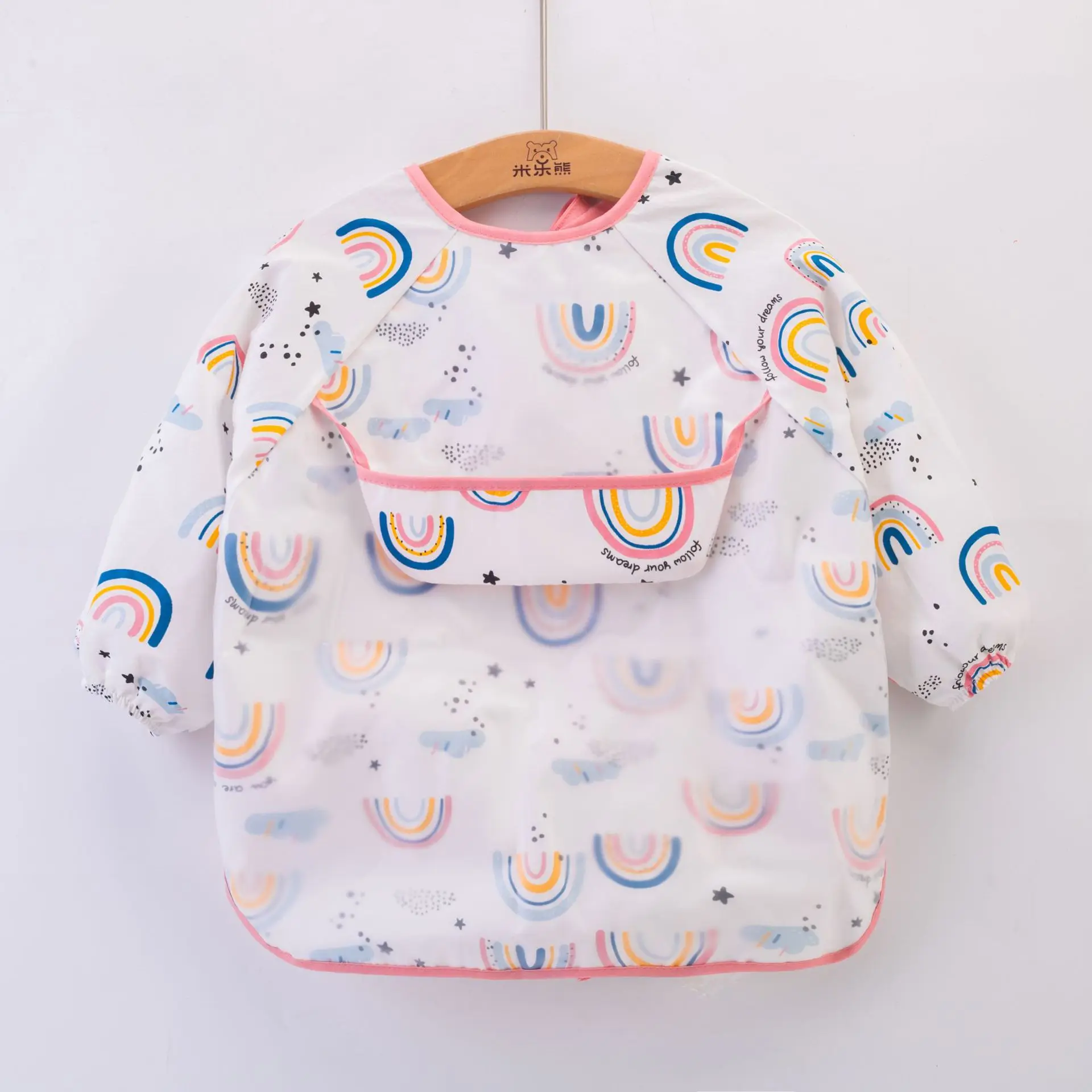 Kids Baby Bibs Toddler Waterproof Scarf Long Sleeve Apron Feeding Bibs for Infant