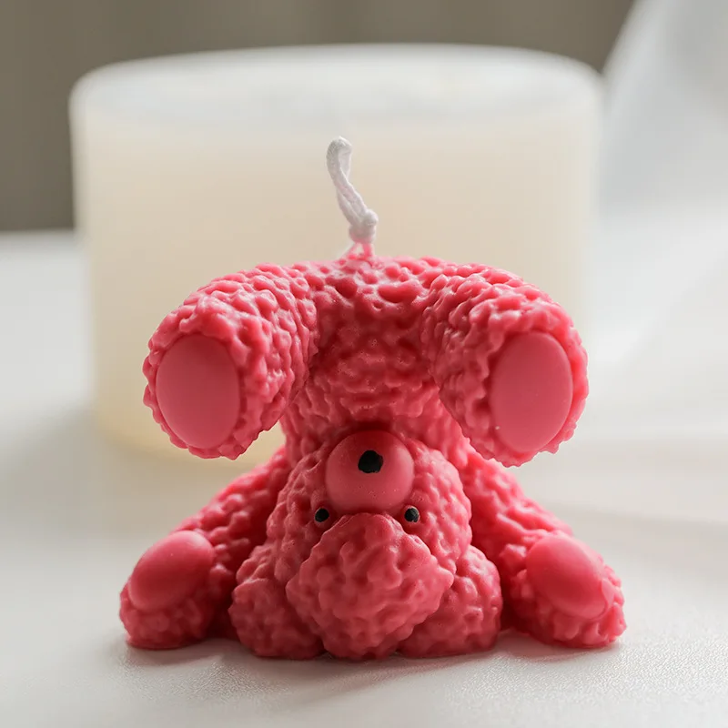 DIY Material Mold Teddy Bear Scented Candle Silicone Mold Inverted Bear Candle Silicone Mold