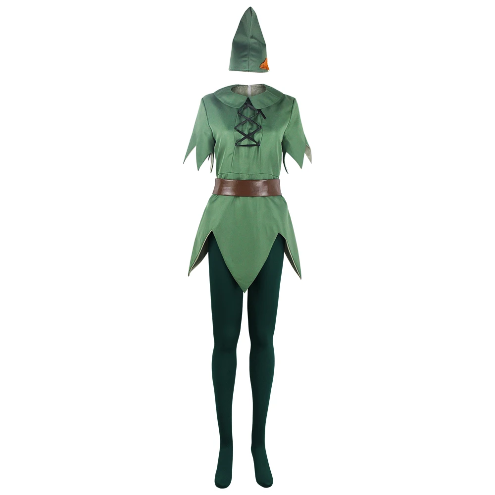 Peter Pan Cos Clothes Green Fairy Elf Clothes Cosplay Stage Performance Clothes Suit
